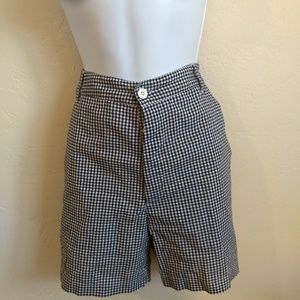 Polo Jeans Co Gingham Plaid Black White Shorts 10